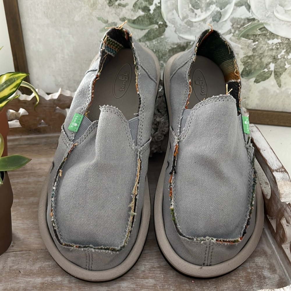 Sanuk Grey Little Donna Hemp Shoes